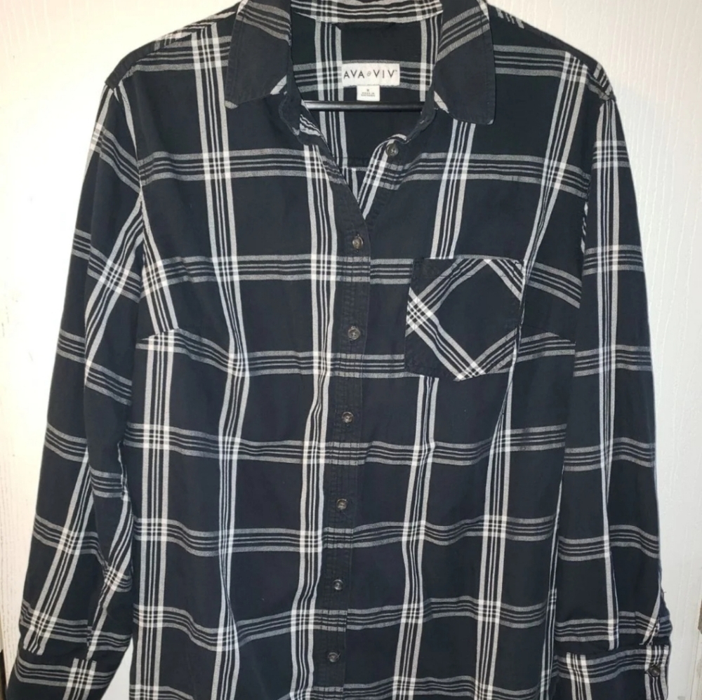 Flannel Button Down Top